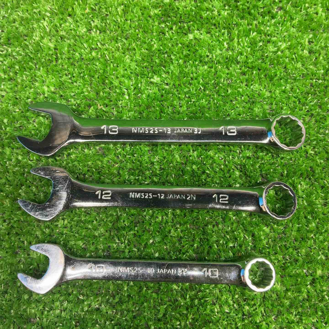 KTC ネプロス 12.7mm (1/2インチ) ラチェットハンドル NBR490、コンビネーションレンチ NMS2S-10～13【藤沢店】