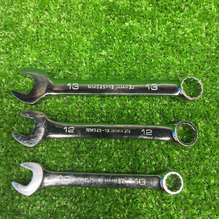 KTC ネプロス 12.7mm (1/2インチ) ラチェットハンドル NBR490、コンビネーションレンチ NMS2S-10～13【藤沢店】