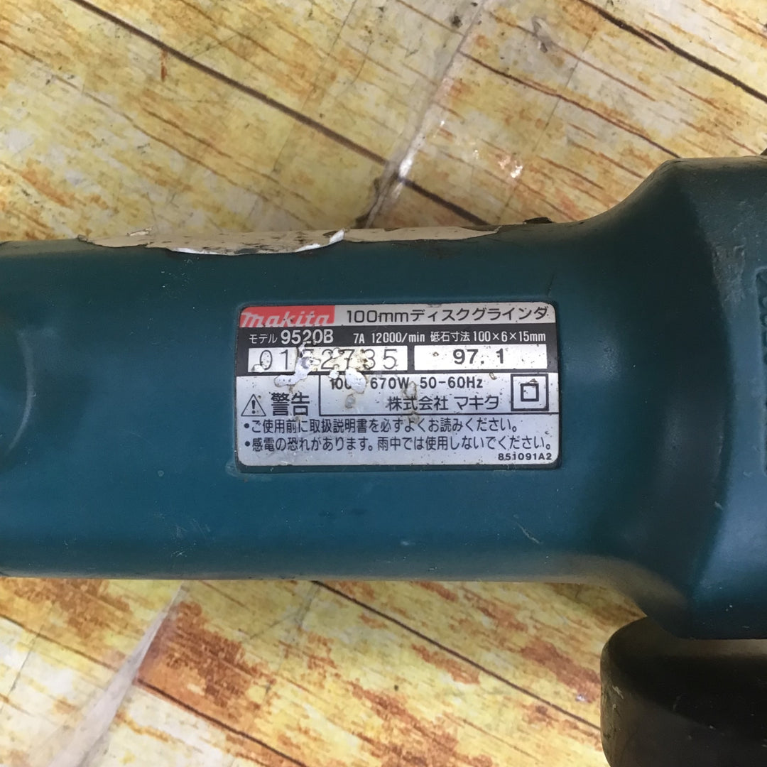 マキタ(makita) 100mm ディスクグラインダー  9520B【川崎店】