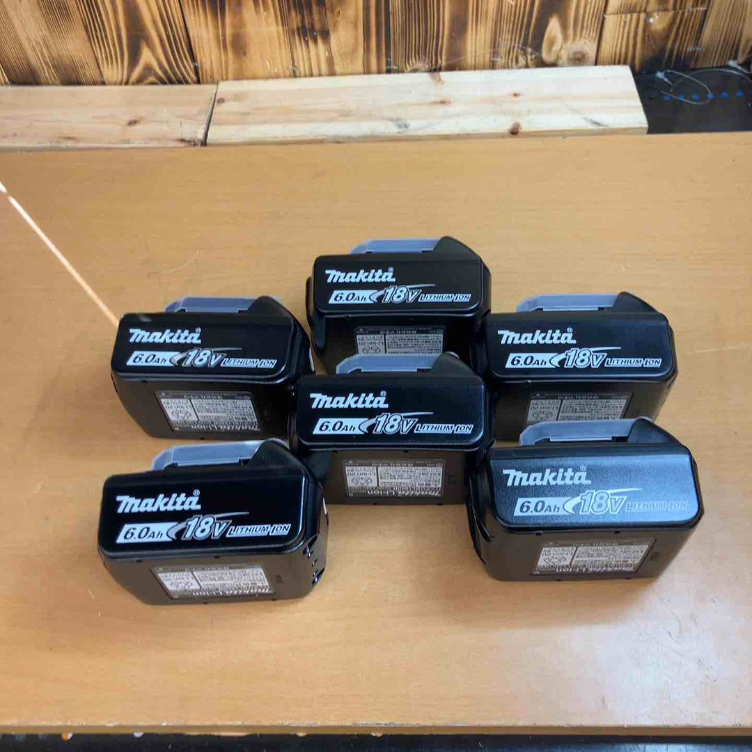 未使用品 純製品 マキタ(makita) リチウムイオンバッテリー 18V/6.0Ah BL1860B　6個セット!!【越谷店】