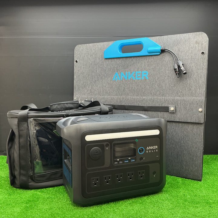 【中古美品】Anker Solix C800 with Anker Solix PS10 768Wh ポータブル電源と100Wソーラーパネルセット【電材館越谷店】