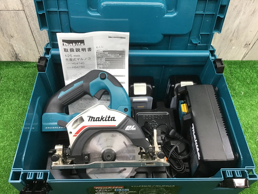 ★マキタ(makita) コードレス丸のこ HS474DRGX　充電回数　1回・2回【富山店】◇D