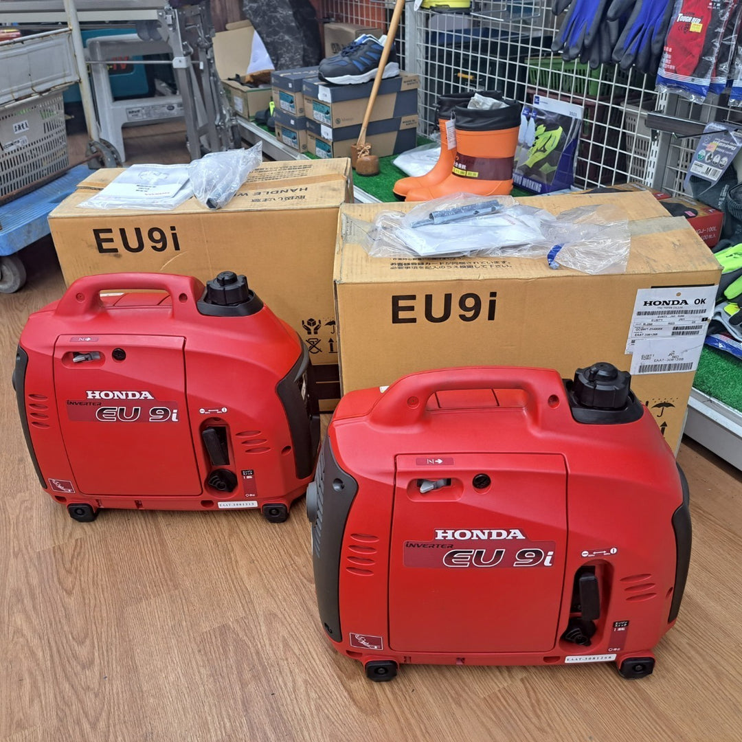 【美品】ホンダ(HONDA) インバーター発電機 EU9i 2台セット 並列運転コード付き【岩槻店】