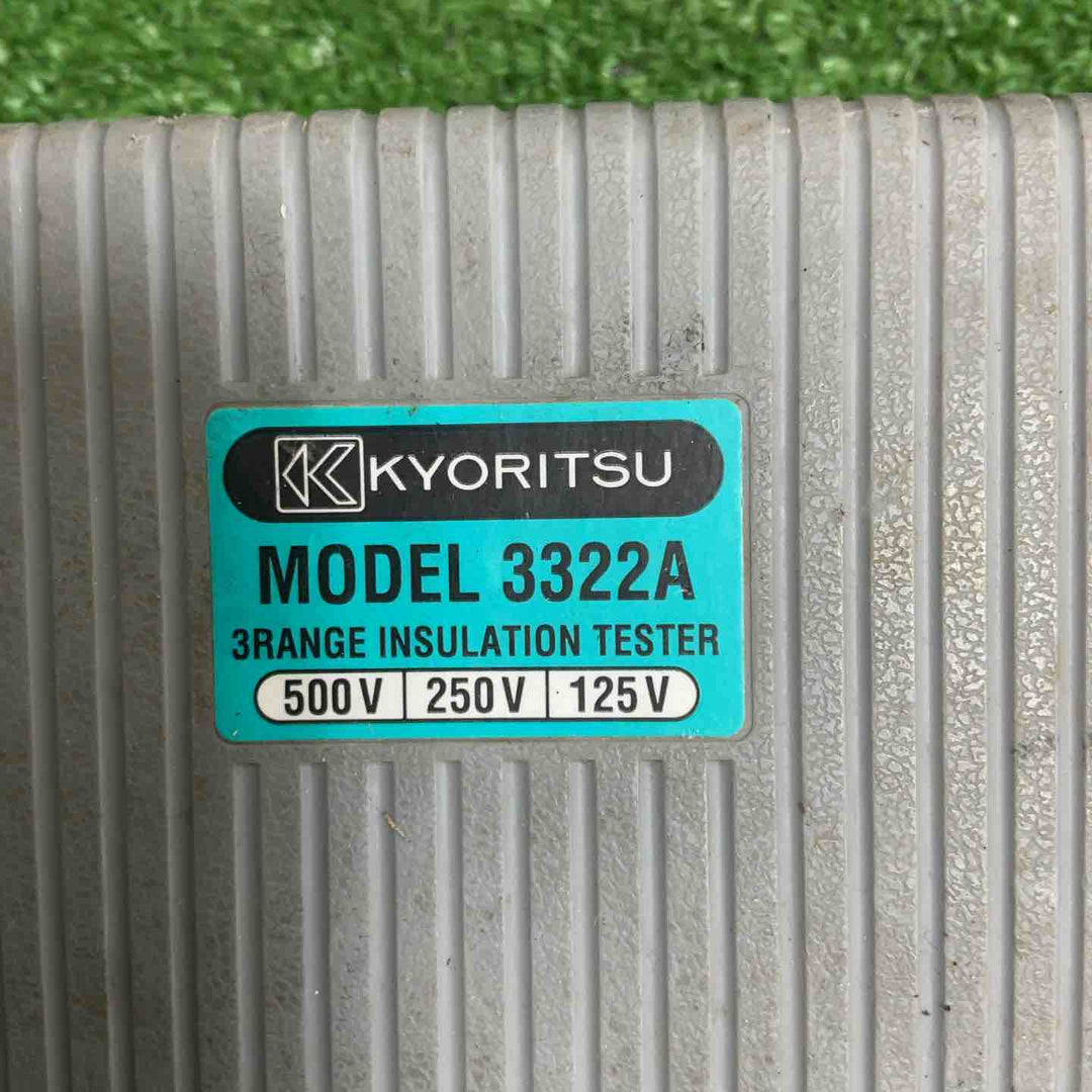 ◇共立電気計器 (KYORITSU) 3322A キューメグ 3レンジ絶縁抵抗計【草加店】