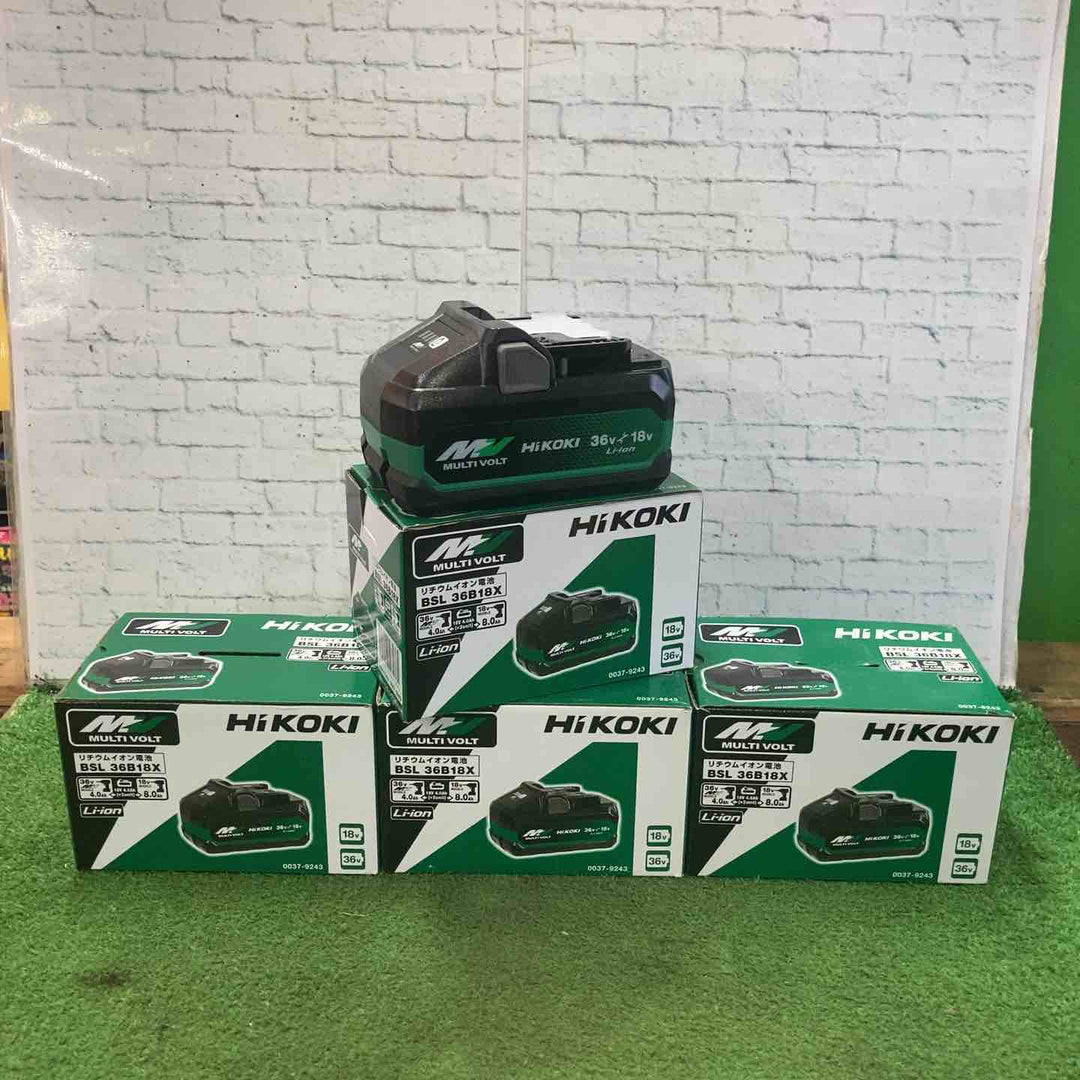 【未使用品】ハイコーキ(HIKOKI ※旧:日立工機) リチウムイオンバッテリー 36V/4.0Ah BSL36B18X 4個セット