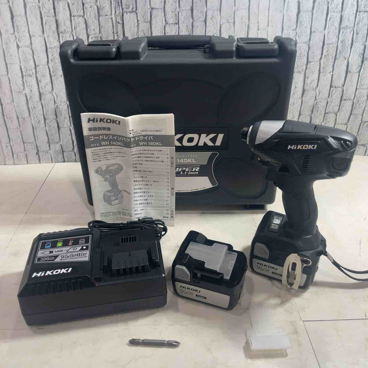 ★ハイコーキ(HIKOKI ※旧:日立工機) コードレスインパクトドライバー WH14DKL(2LSCK)(B) 動作確認済み フルセット【川口店】