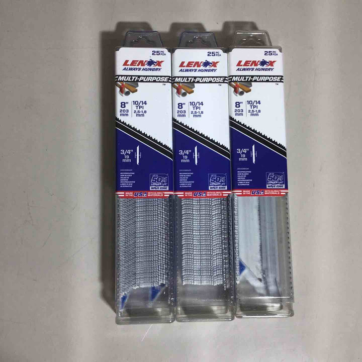 【未使用品(未開封)】 レノックス LENOX 200mm セーバーソーブレード 25枚入 20535B850R 3セット 【戸田店】
