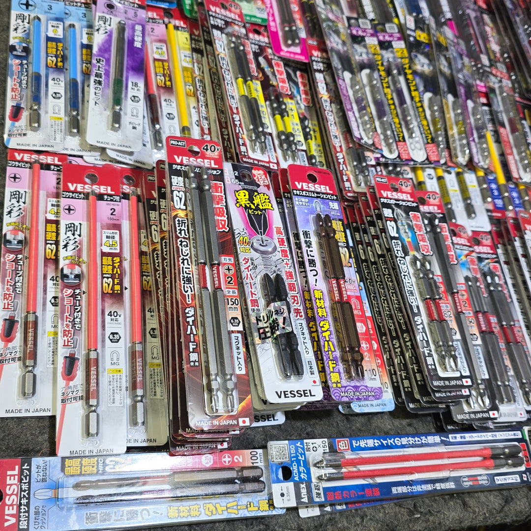 【まとめ売り！未使用品】インパクト用 ビット 約285パック Anex VESSEL SK11 SUNFLAG メーカー・サイズ混合 ダイヤモンドビット混在 六角軸【桶川店】
