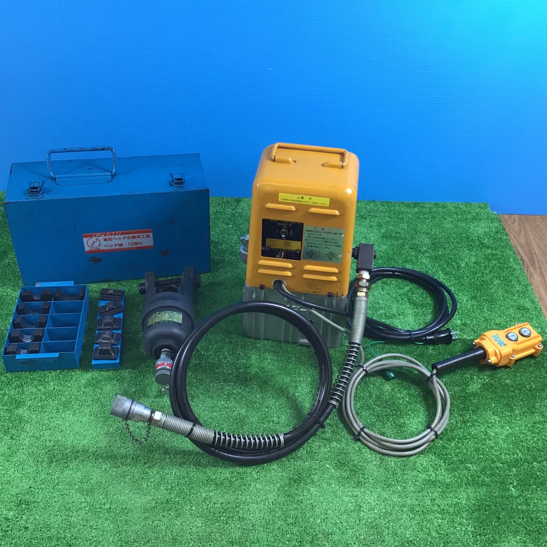 ◇泉精器(IZUMI) 電動リモコン式油圧ポンプ R14E-F 油圧ヘッド 12号K-1+12号A+ネグロス チャンネルカッター MAKE-DC1セット【越谷店】 VD0PhRo4nopG7GKqui81BbuELR1szQ