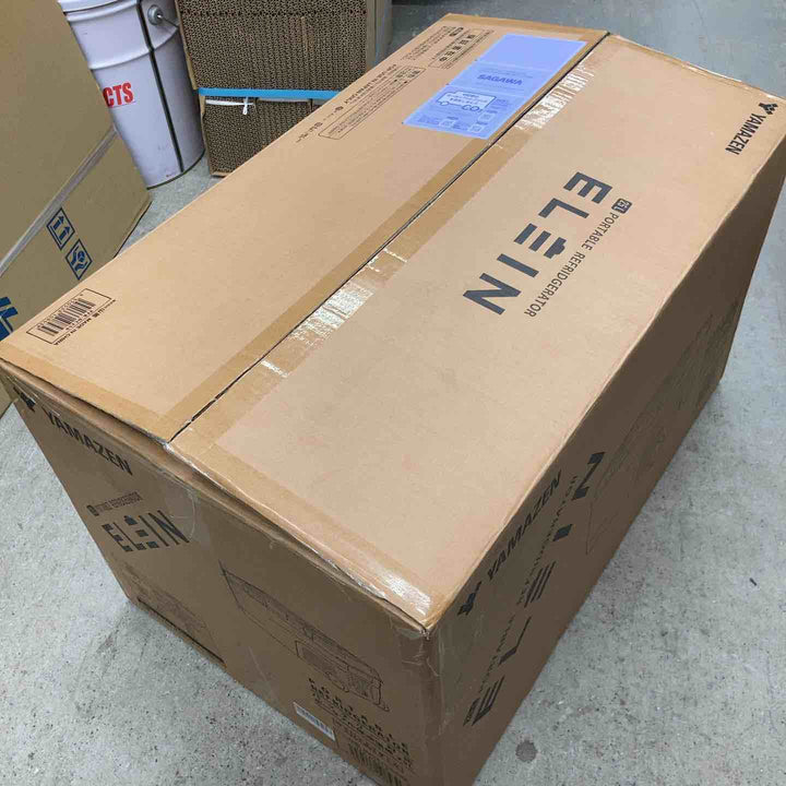 【未使用】山善 ELEIN ポータブル保冷温庫 YFR-DC250 25L 3WAY電源 -18℃~60℃ クーラーボックス キャスター付 ブルーグレー ※バッテリーは付属しません【八潮店】