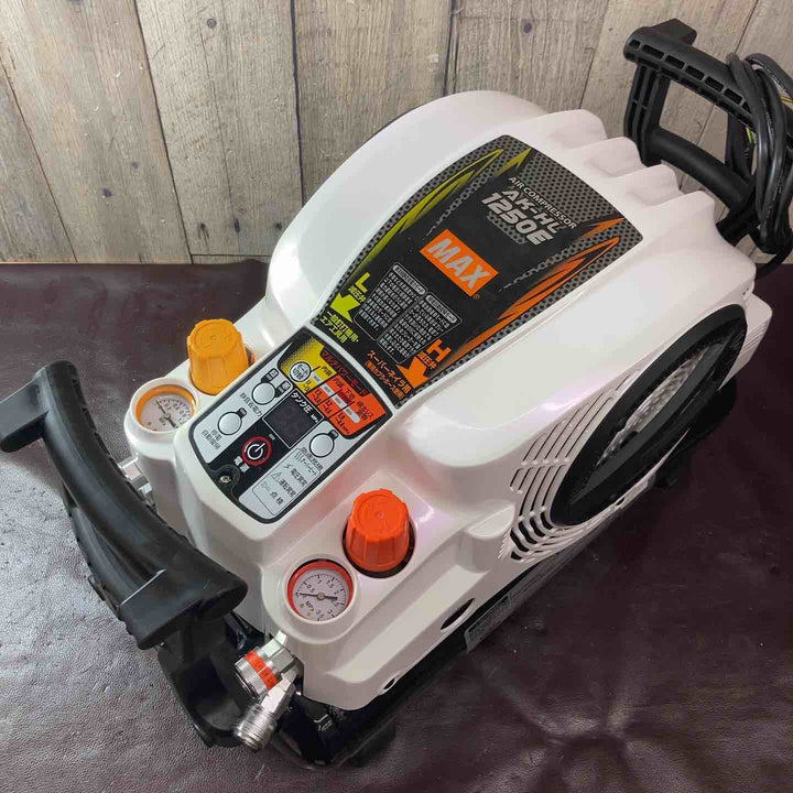 【中古品】MAX 限定カラーエアコンプレッサー AK-HL1250E マーブルホワイト 常圧・高圧【東大和店】