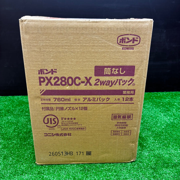 【未使用】コニシ 木質床材接着剤2wayパック 1個(760mL×12個) PX280C-X【電材館越谷店】