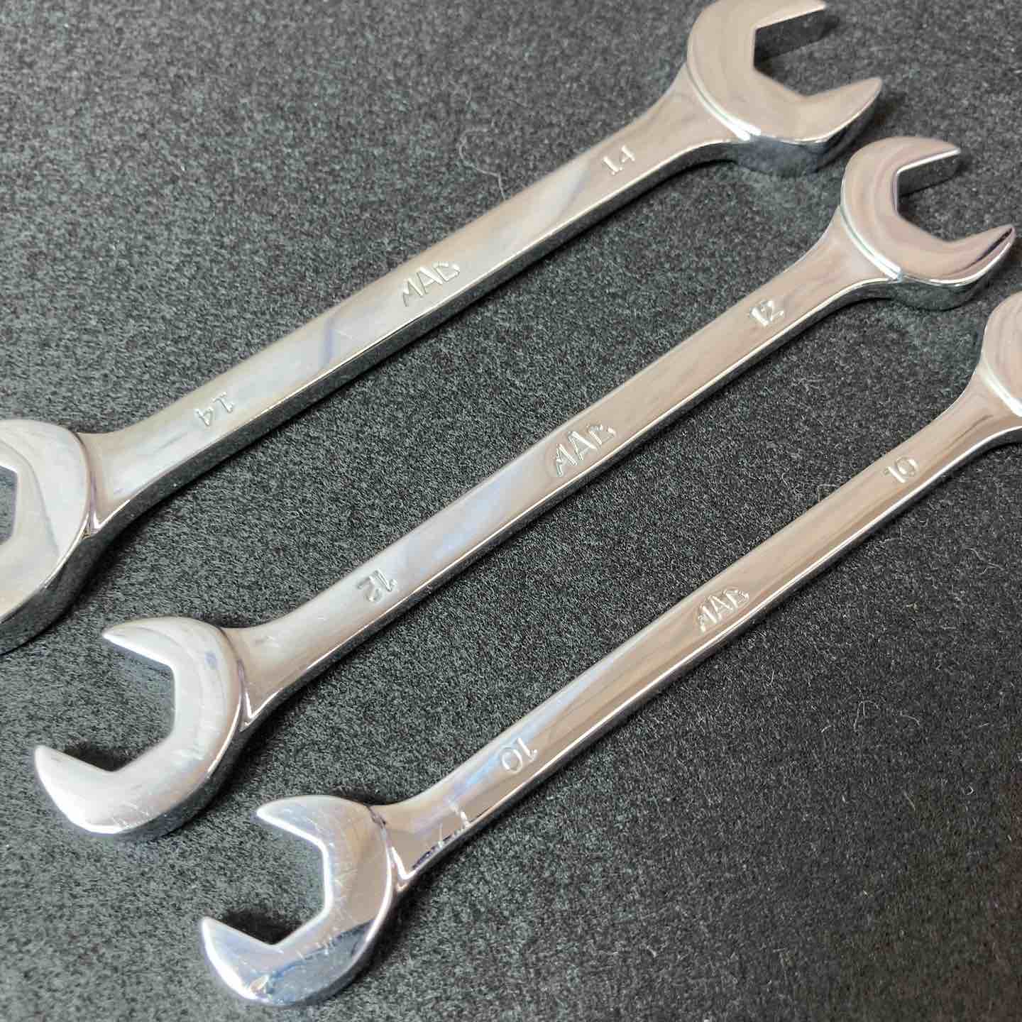 【中古品】 マックツール(MACTOOLS) M10DA~14DA アングルレンチスパナ 3本セット 【東大和店】 中古品】 マックツール(MACTOOLS) M10DA~14DA アングルレンチスパナ 3