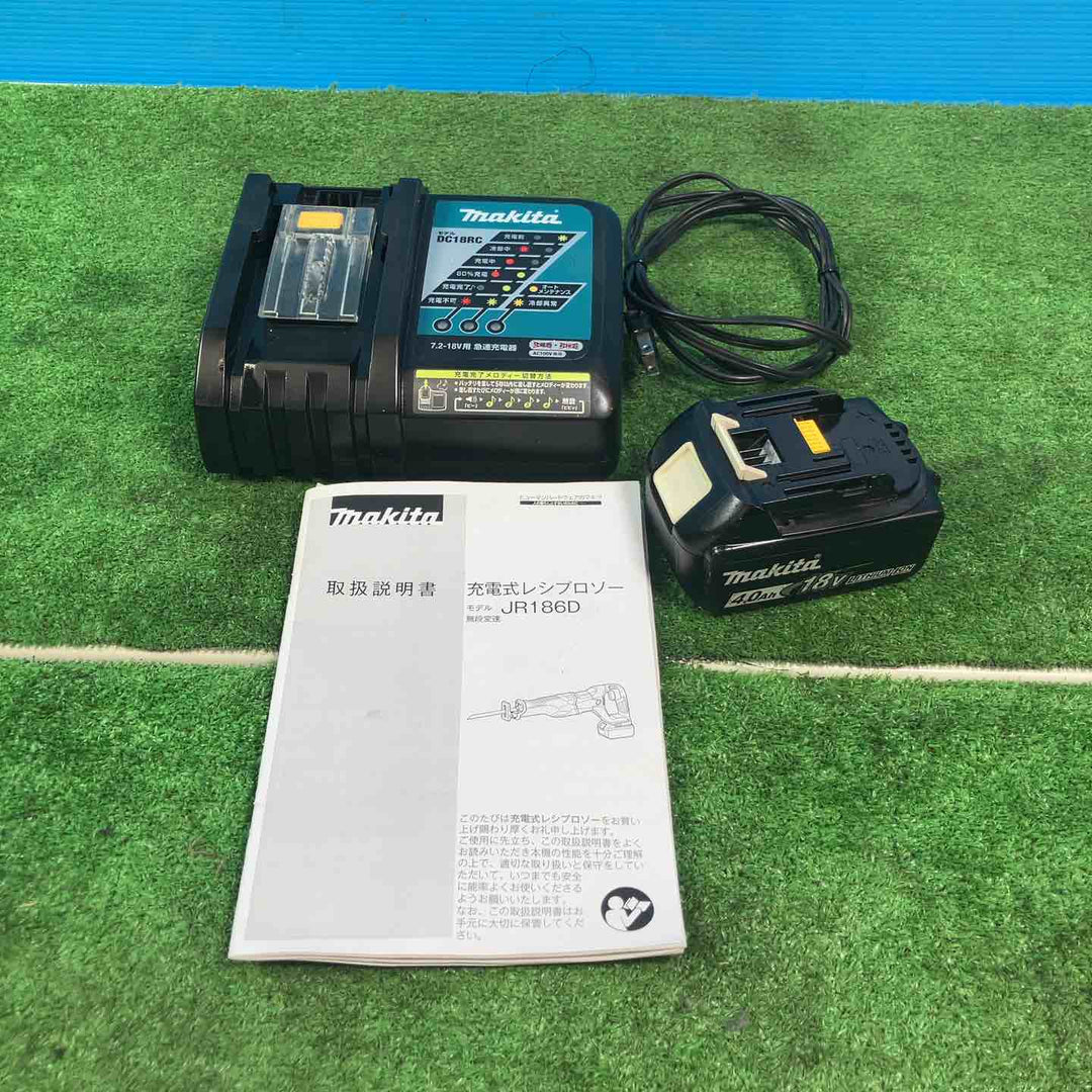 ★マキタ(makita) コードレスレシプロソー JR186DRG ※18V4.0Ahバッテリー1個付き【岩槻店】