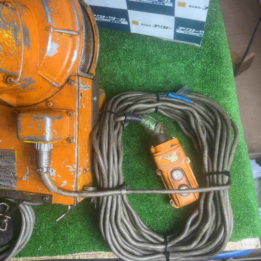 ◇トーヨーコーケン(TKK) 電動ウインチ(ワイヤー) ベビーホイスト BH-820 安全装置バー割れてる  安全装置効かない 【草加店】