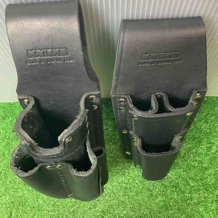 ニックス(KNICKS) 革製3段腰袋 革製工具差し(ペンチ・ドライバホルダー、充電ドライバホルダー) ベルトループ など 計10点【岩槻店】
