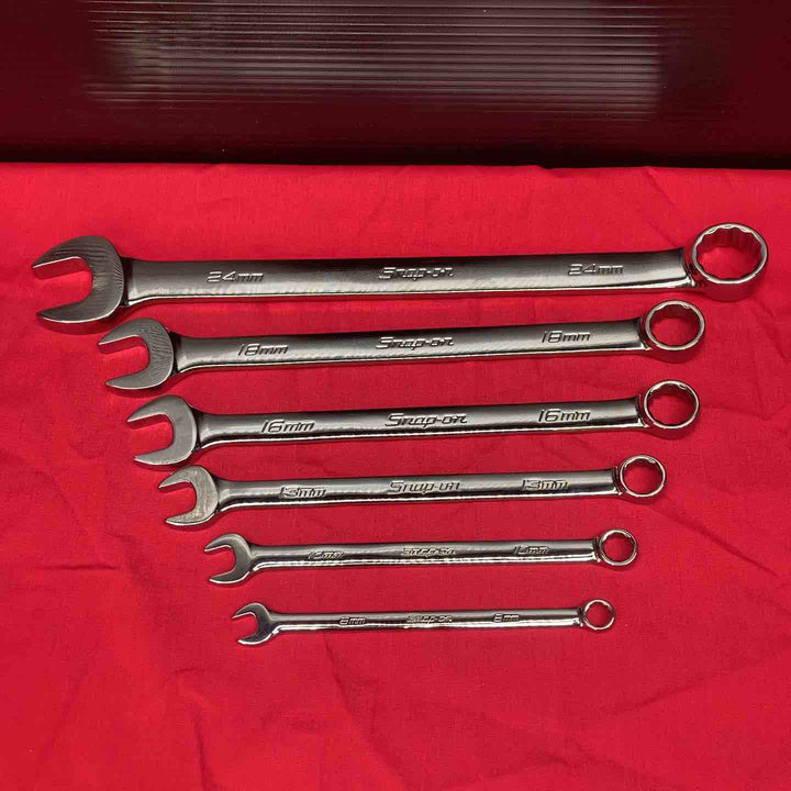 スナップオン(Snap-on)スナップオンコンビネーションレンチ6点まとめてOEXM 8・10・13・16・18・24ｍｍ【川越店】