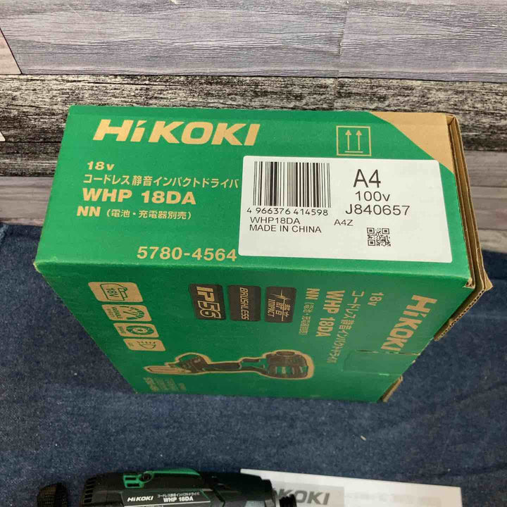 ★ハイコーキ(HIKOKI ※旧:日立工機) コードレス静音インパクトドライバ WHP18DA(NN)【八潮店】