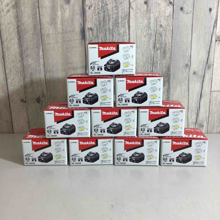 【未使用品】マキタ(makita) リチウムイオンバッテリー 18V/6.0Ah BL1860B 10個セット【戸田店】