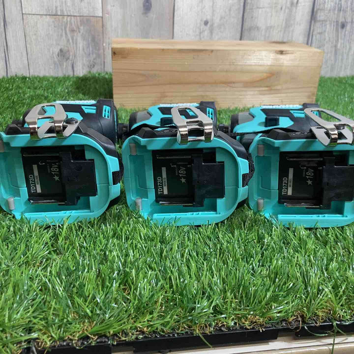 【未使用品】マキタ(makita) 18V コードレスインパクトドライバ TD173DZTB ターコイズブルー　本体のみ　3台セット①【戸田店】