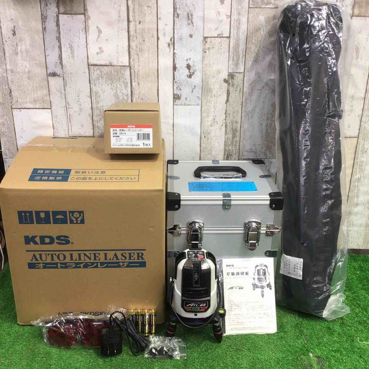 ムラテックKDS レーザー墨出し器 スーパーレイATL-66 受光器、三脚付き【町田店】