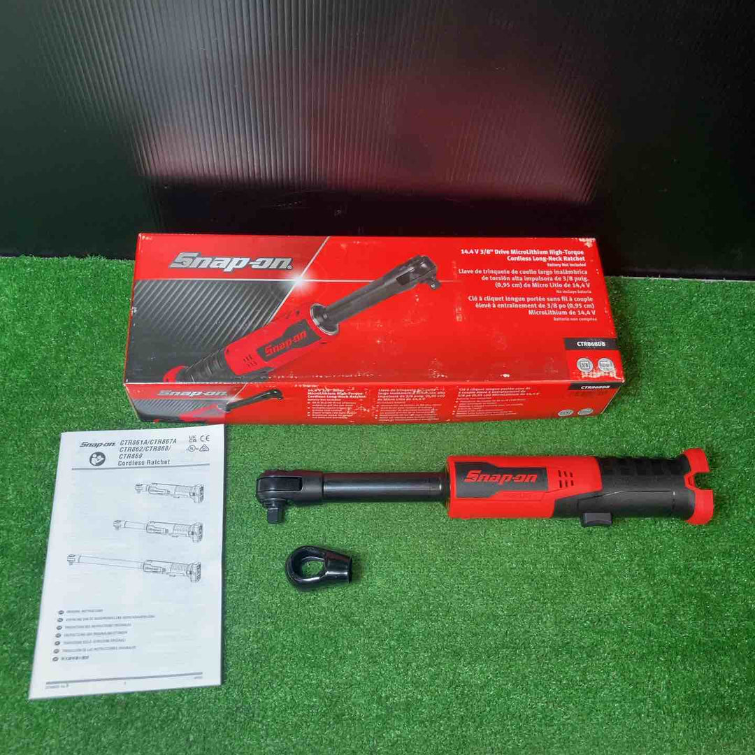 スナップオン/Snap-on 3/8コードレスロングネックラチェット CTR868DB レッド 本体のみ【岩槻店】