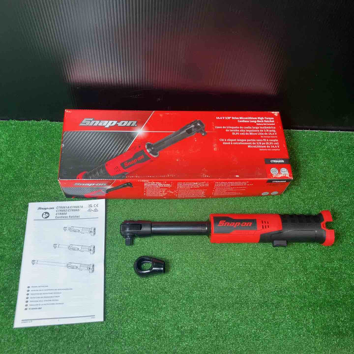 スナップオン/Snap-on 3/8コードレスロングネックラチェット CTR868DB レッド 本体のみ【岩槻店】