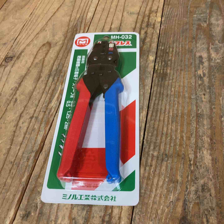 マーベル(MARVEL) 圧着工具 ハンドプレス 絶縁被覆付圧着端子・スリーブ用 MH-032 絶縁被覆付閉端接続子用  MH-125【所沢店】