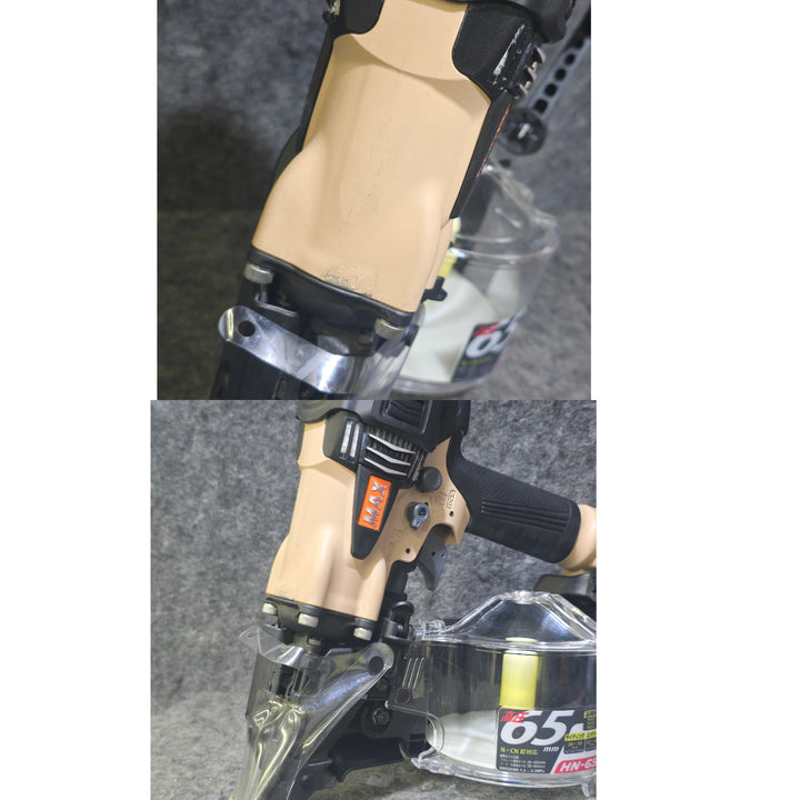 【特別特価！美品】マックス(MAX) 高圧エア釘打ち機 HN-65N4(D)_サンドベージュ【桶川店】