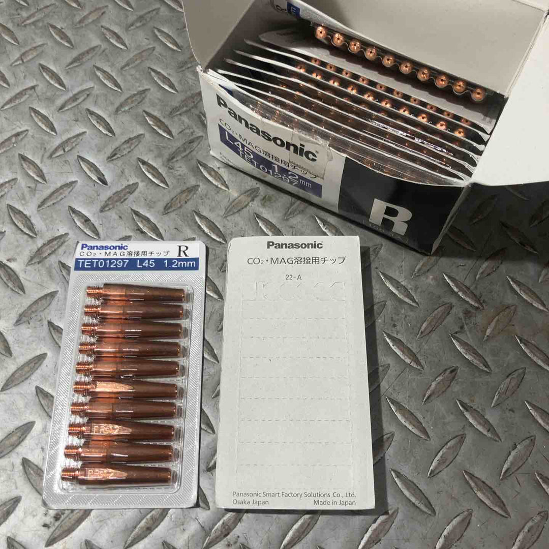 Panasonic パナソニック CO2・MAG溶接用チップ L45 1.2mm TET01297 R 100個入り【草加店】