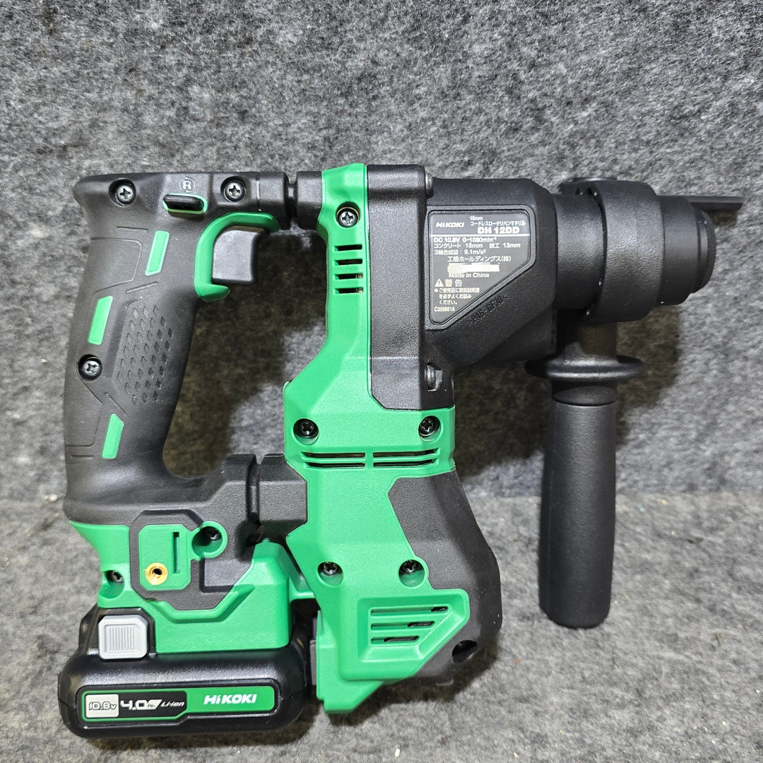 【美品】HiKOKI(ハイコーキ) 10.8V コードレス ハンマドリル  DH12DD(2LSK) 蓄電池2個・充電器・ケース付き【桶川店】