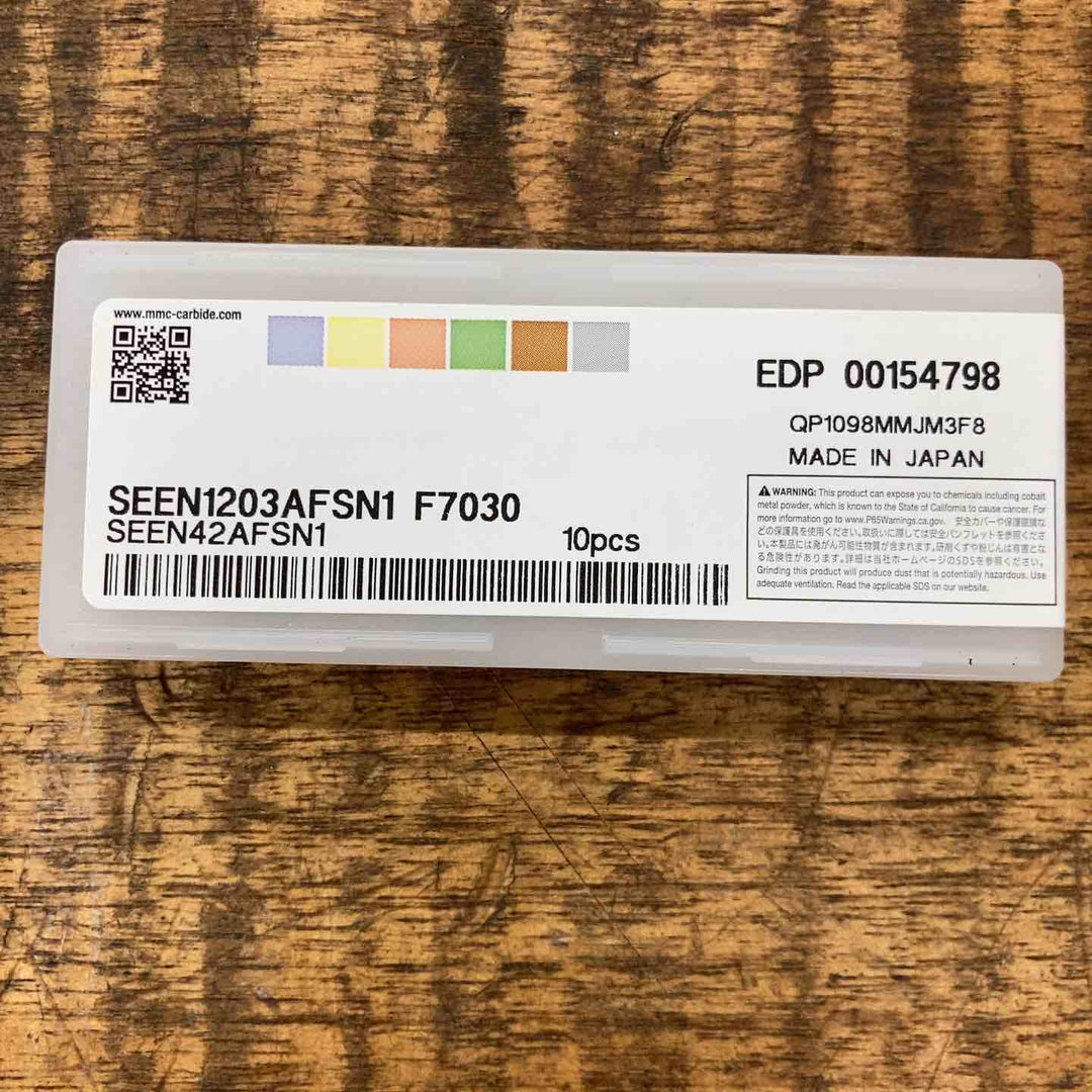 【未使用品】三菱マテリアル　SEEN1203AFSN1 F7030　SE415、QSE415形用インサート CVDコーティング【八潮店】