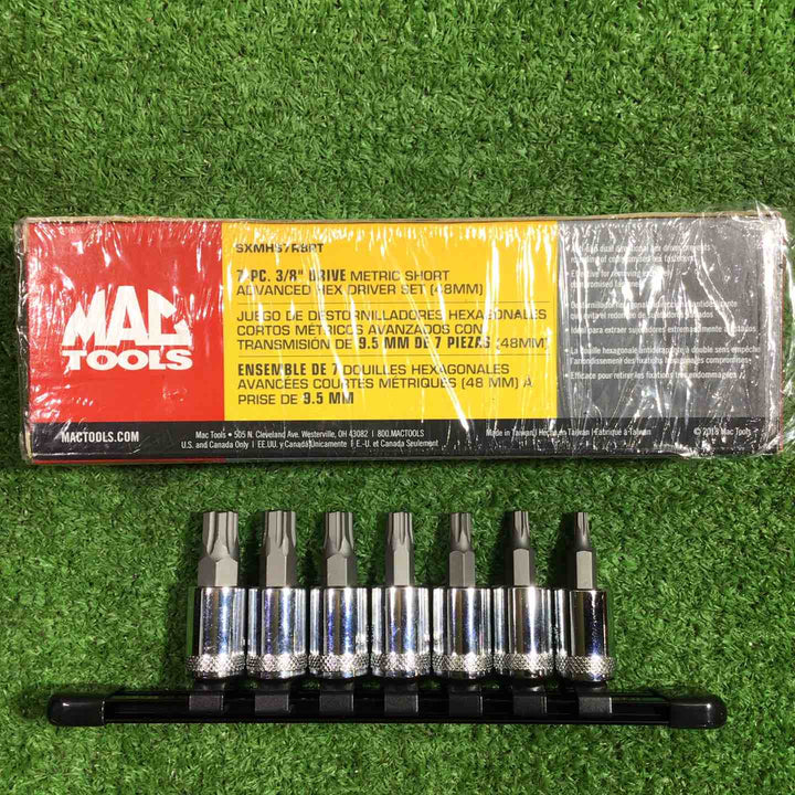 MAC TOOLS(マックツールズ) 3/8"メトリックショートアドバンスドヘックスソケット7点セット SXMHS7RBRT 【川口店】
