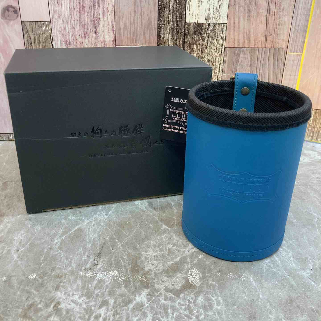 【未使用品】◇ニックス ダストカップ ヌメ革 KNS-100DC ブルー【八潮店】