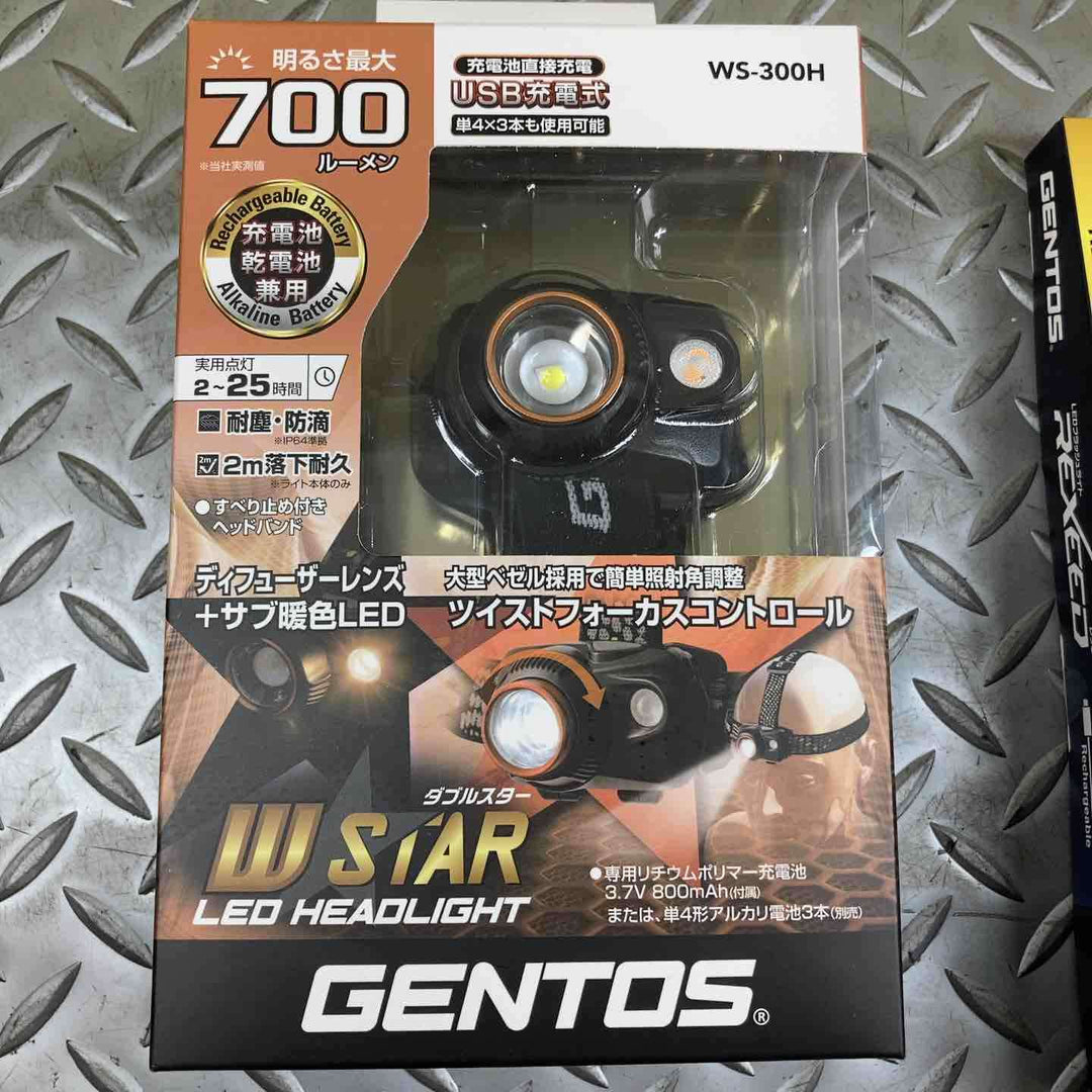 GENTOS へッドライト　WS-300H＆ライト　RX-386R【川崎店】