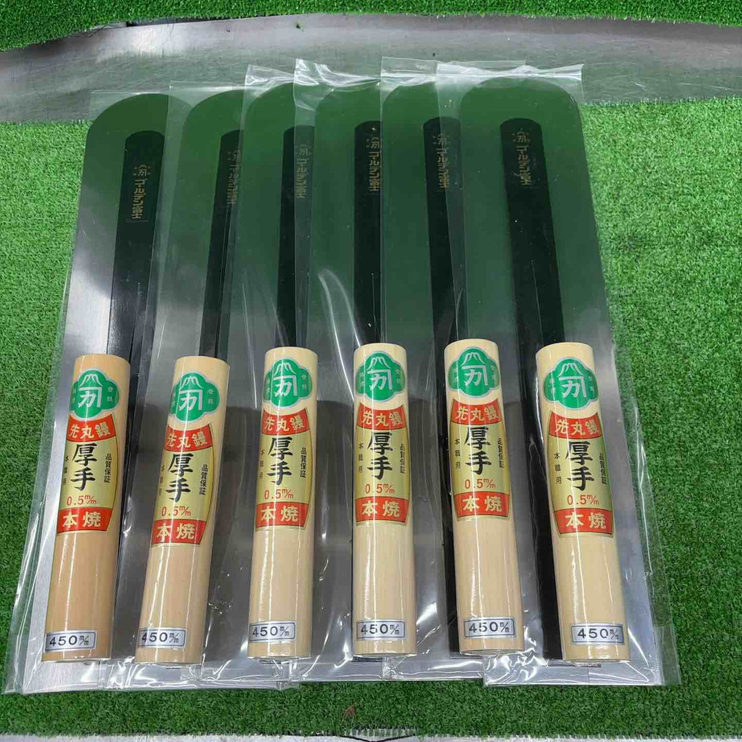 【未使用品】ゴールデン富士 先丸土間鏝 本焼 450mm 厚手 0.5mm こて 6丁セット【桶川店】