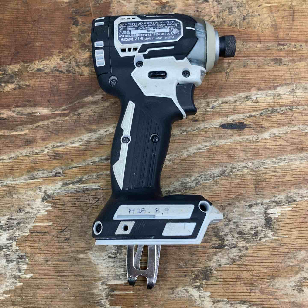 中古品】☆マキタ(makita) コードレスインパクトドライバー TD170DRGXW 