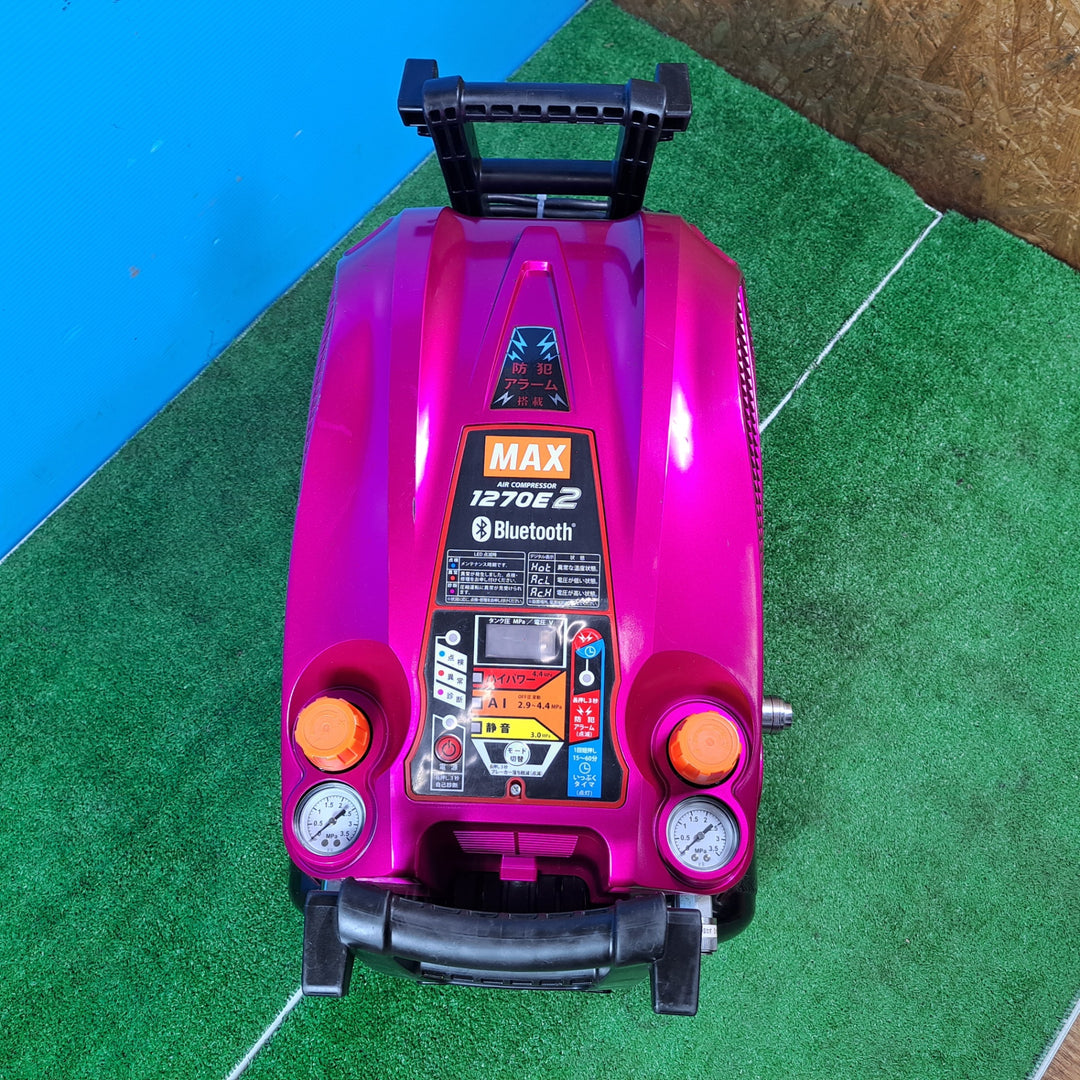 ◇マックス(MAX) 高圧専用エアコンプレッサー AK-HH1270E2 ブライトマゼンタ【岩槻店】