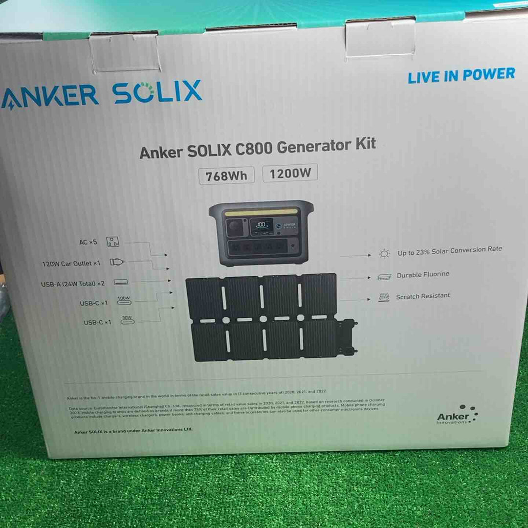 【店頭受取り限定】Anker/アンカー Solix C800 ポータブル電源＋Solix PS100 コンパクトソーラーパネル セット【川崎店】