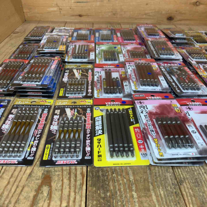 【未使用品】インパクト ビット 5本入×100セット(ビット計500本) まとめ売り VESSEL ベッセル SUNFLAG ANEX アネックス【所沢店】