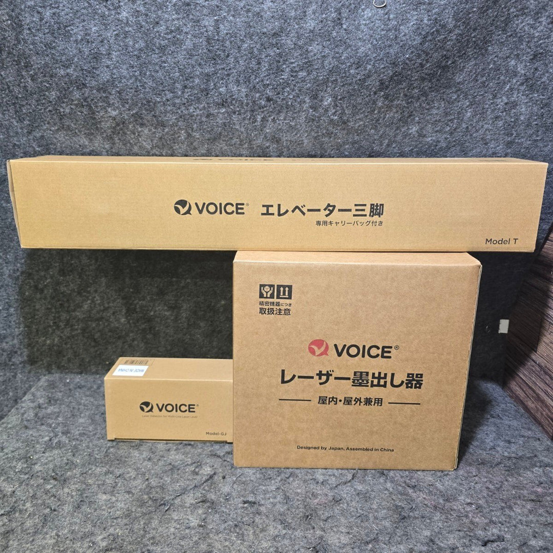 【未使用品】VOICE レーザー墨出し器 フルライングリーンレーザー Model-G8 受光器 三脚つき【桶川店】