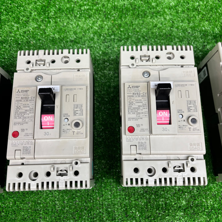 【未使用保管品】三菱電機 漏電遮断器 3P 30A 14V30 NV63-CV4点※一度取付け※【電材館越谷店】