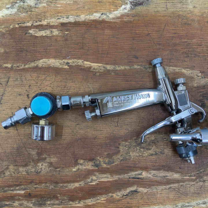 ▼アネスト岩田 スプレーガン kiwami W-50-B6 カップ,圧力計付き【柏店】