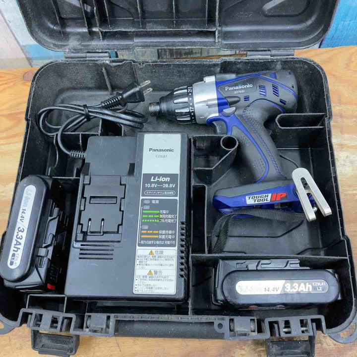 【中古品】★パナソニック(Panasonic) コードレスマルチインパクトドライバー EZ7542LN2S 青色 フルセット 14.4V【柏店】