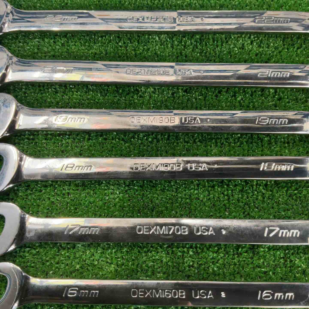 スナップオン(Snap-on) ショートコンビネーションレンチ 6本セット OEXM160B/170B/180B/190B/210B/220B【草加店】
