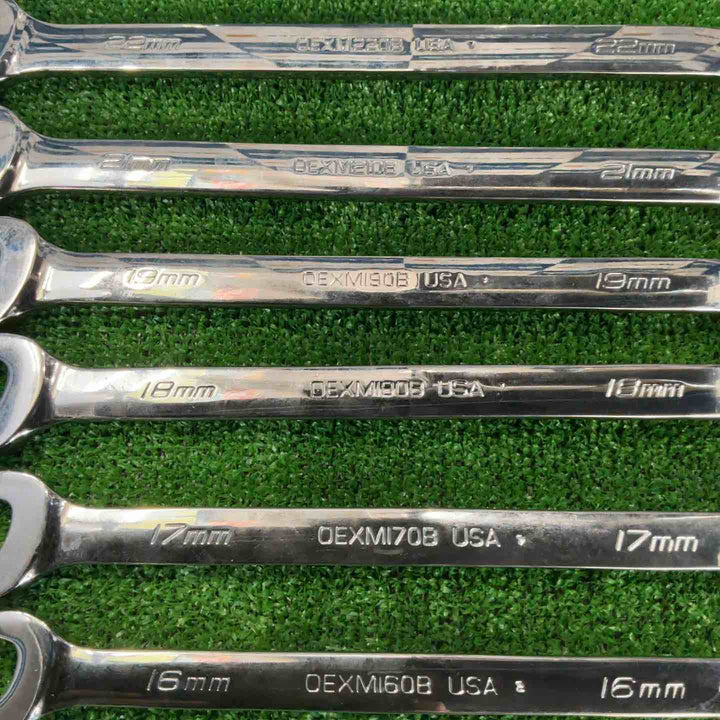 スナップオン(Snap-on) ショートコンビネーションレンチ 6本セット OEXM160B/170B/180B/190B/210B/220B【草加店】