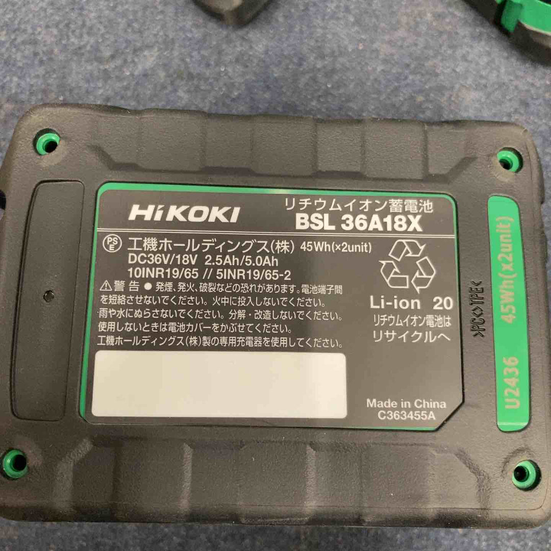 ハイコーキ(HIKOKI ※旧:日立工機) リチウムイオンバッテリー 36V/2.5Ah BSL36A18X 5個セット【八潮店】