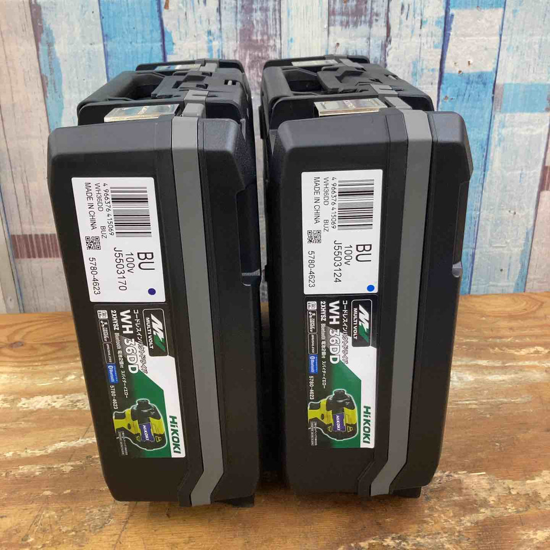 【未使用品】★ハイコーキ(HIKOKI ※旧:日立工機) コードレスインパクトドライバ スパイダーイエロー WH36DD(2XHYSZ) 2台セット まとめ売り 純正【柏店】