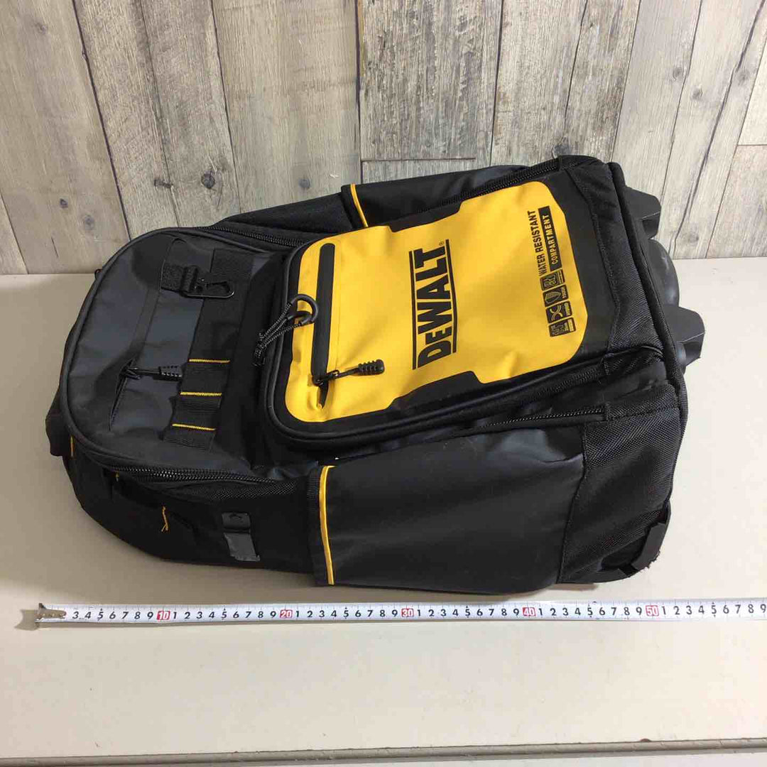 【美品】デウォルト(DEWALT) 防水仕様 キャスター付き バックパック リュック 黄色 イエロー【戸田店】
