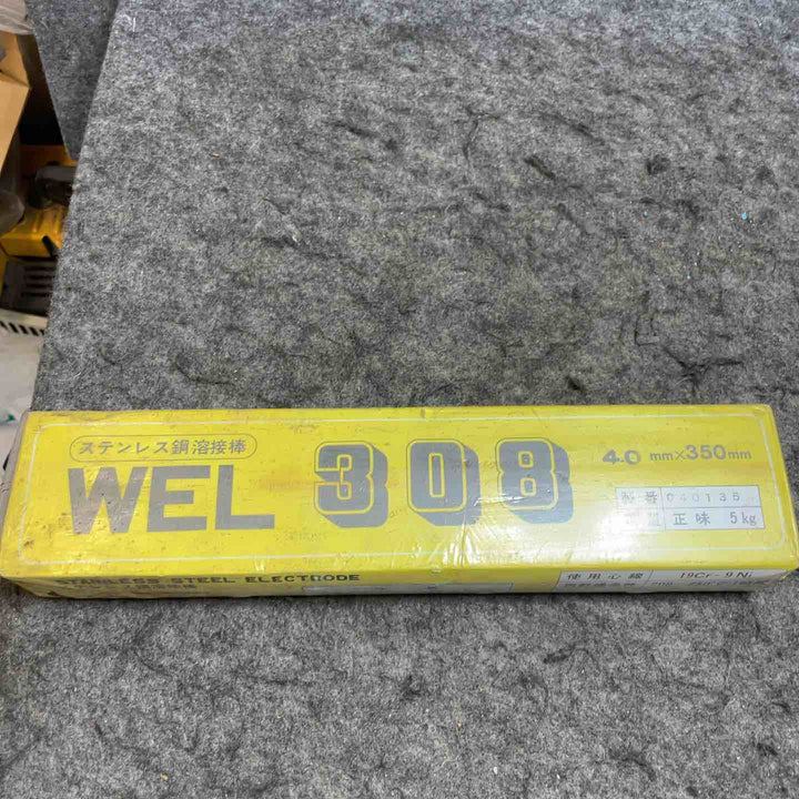 ◇日本ウェルディング WEL308 ステンレス鋼被覆アーク溶接棒 4.0Φ×350mm 5kg【桶川店】